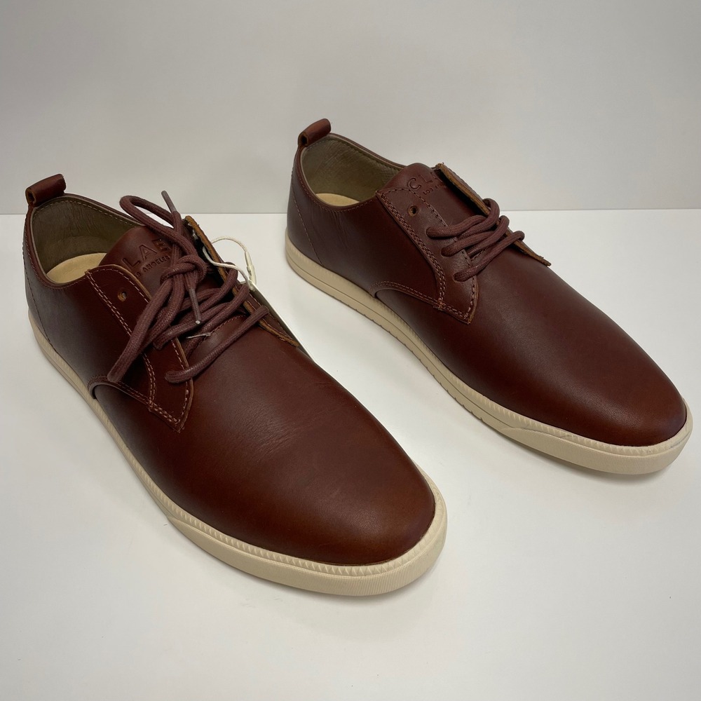 Clae Ellington‎ Chestnut Oiled Leather Mens Sneakers Shoes Size 9.5 New